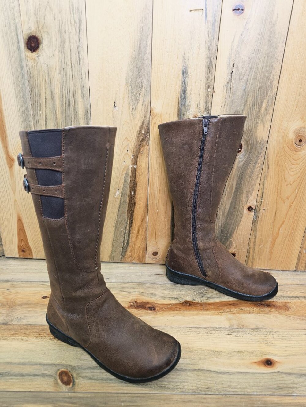 Keen Oakk Brown Leather Bern Baby Bern Knee High Boot Size 8
